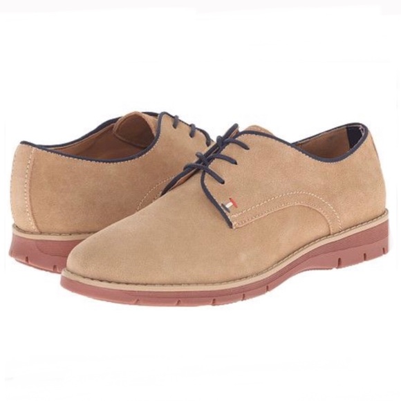 Tommy Hilfiger Shoes - Tommy Hilfiger Oxford Taupe Suede Shoes
